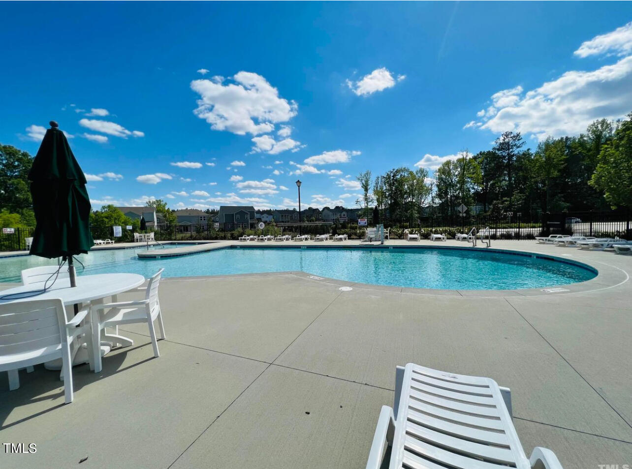 1157 Chestnut Bluff Apex, NC 27502 - Photo 42 of 42 a view of a swimming pool with seating space