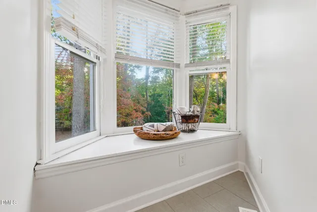 a view of deck with wooden floor and seating space