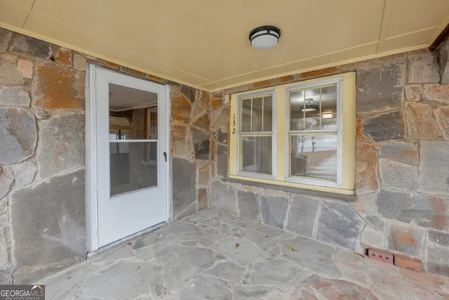 a view of a bathroom with a shower