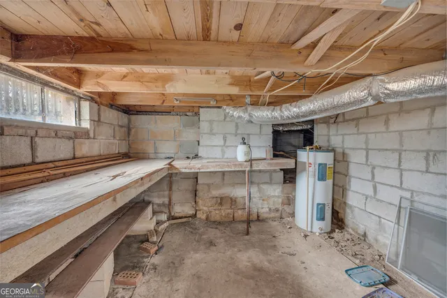 a view of storage and utility room