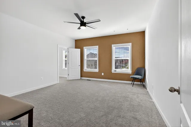 a view of a room with rack on the wall