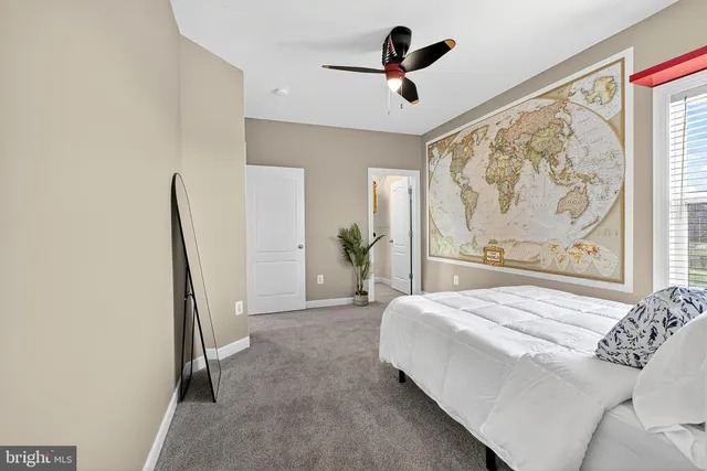 an aerial view of multiple house