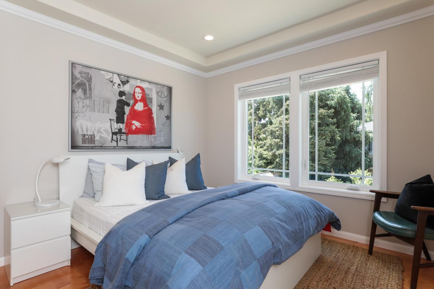 161 Willow Road Menlo Park, CA 94025 - Photo 12 of 14 a bedroom with a bed and a large window