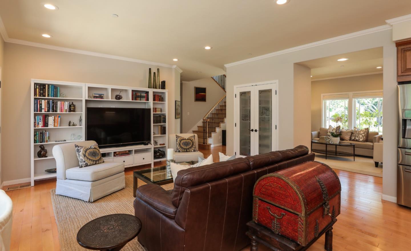 161 Willow Road Menlo Park, CA 94025 - Photo 8 of 14 a living room with furniture and a flat screen tv