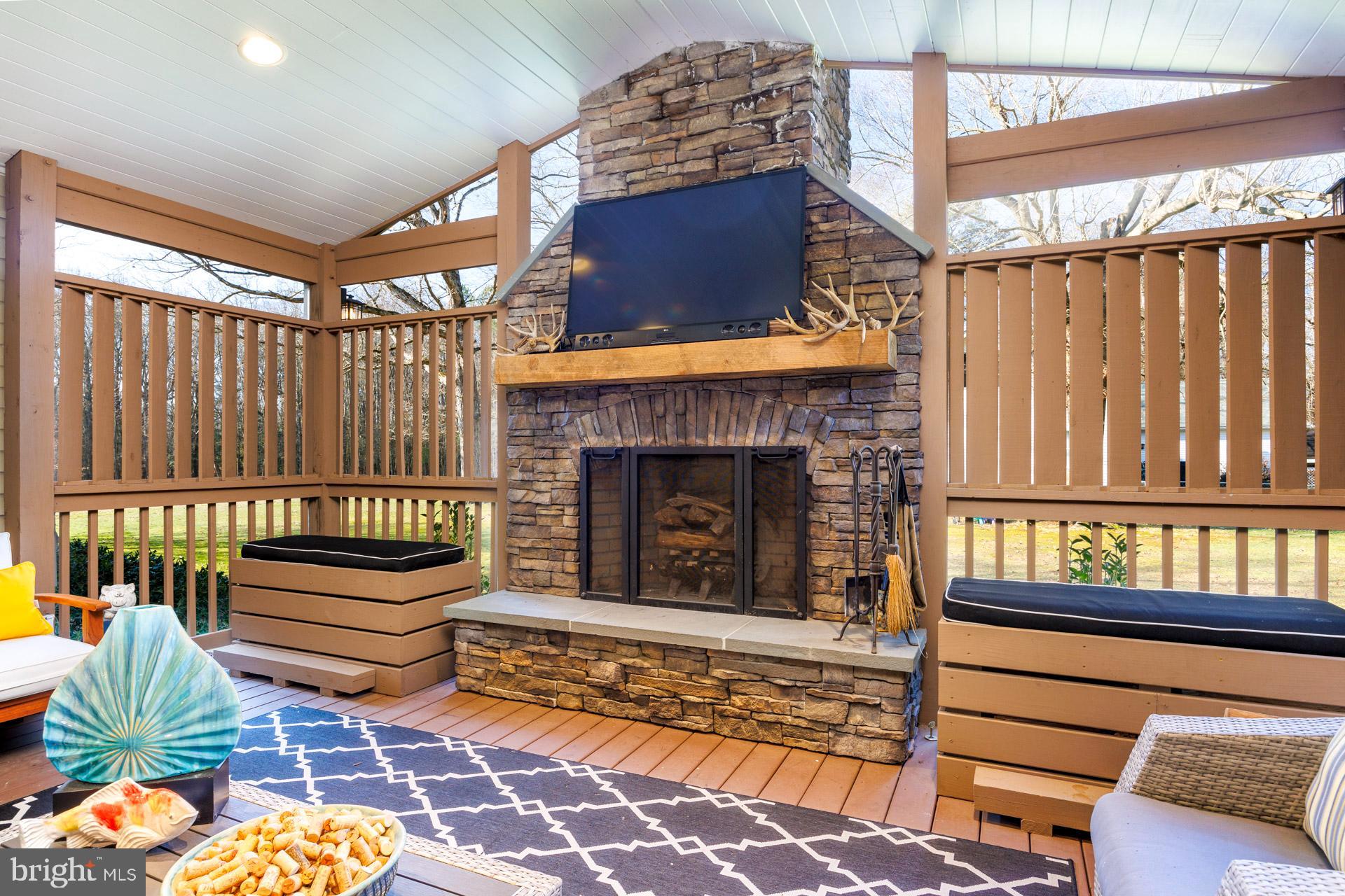 33228 Fox Road Easton, MD 21601 - Photo 38 of 45 Enclosed Deck w/Fireplace