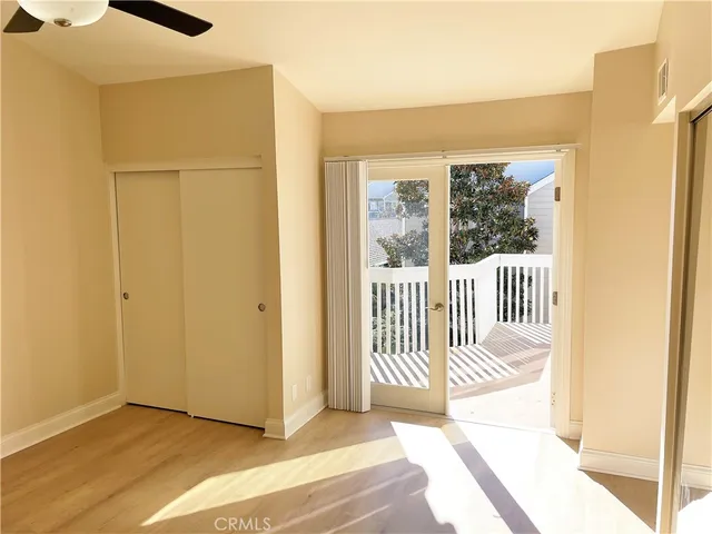 a view of a bedroom from a window