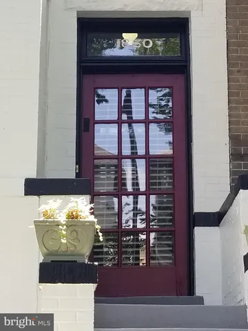 a view of a door of the house