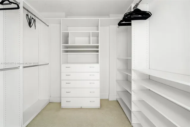 a view of walk in closet