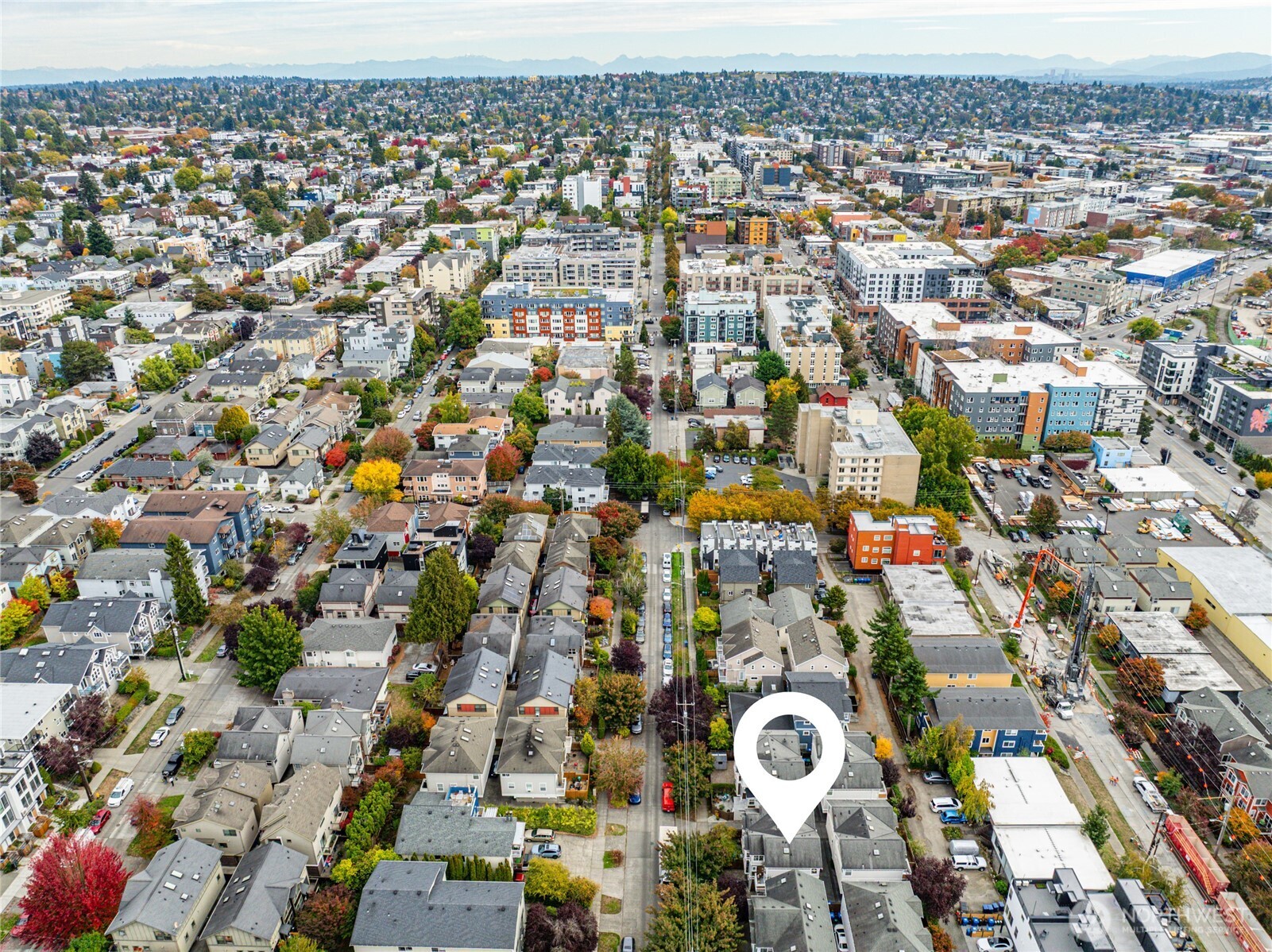 2635 Northwest 57th Street, Unit B Seattle, WA 98107 - Photo 28 of 28 an aerial view of residential houses with outdoor space