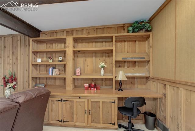 68 Louis Nelson Road Pueblo, CO 81001 - Photo 15 of 38 Office with built in desk and wooden walls
