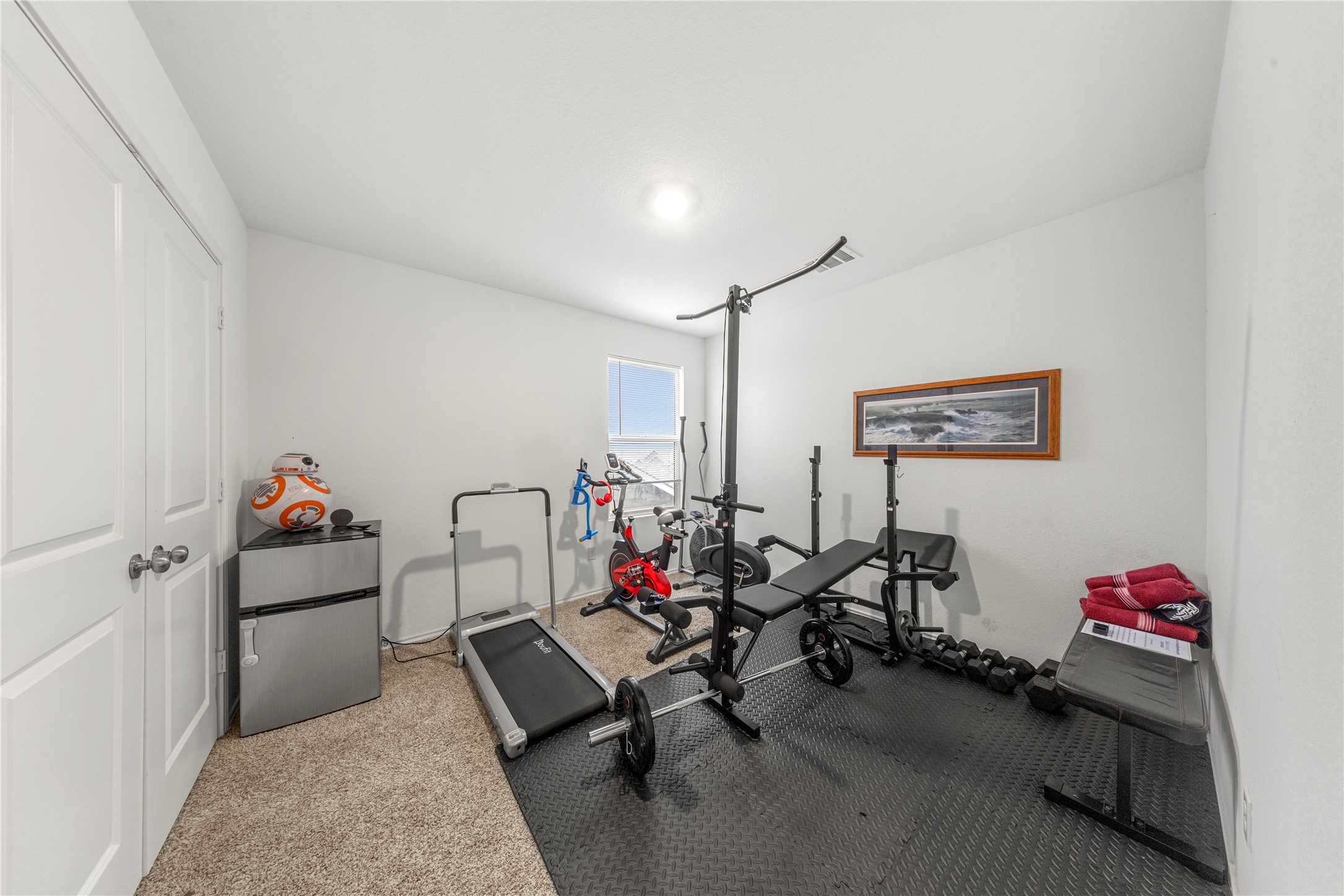 17701 Oso Cove Elgin, TX 78621 - Photo 6 of 9 Workout area featuring light colored carpet