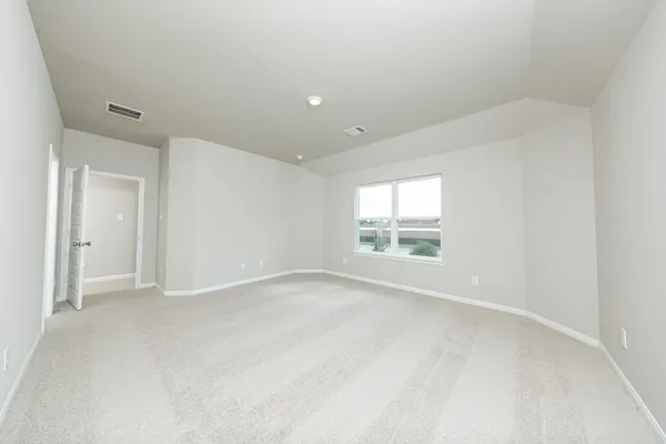 an empty room with a window