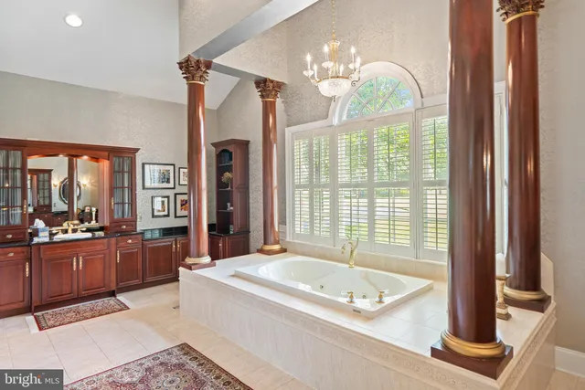 a view of a big room with windows