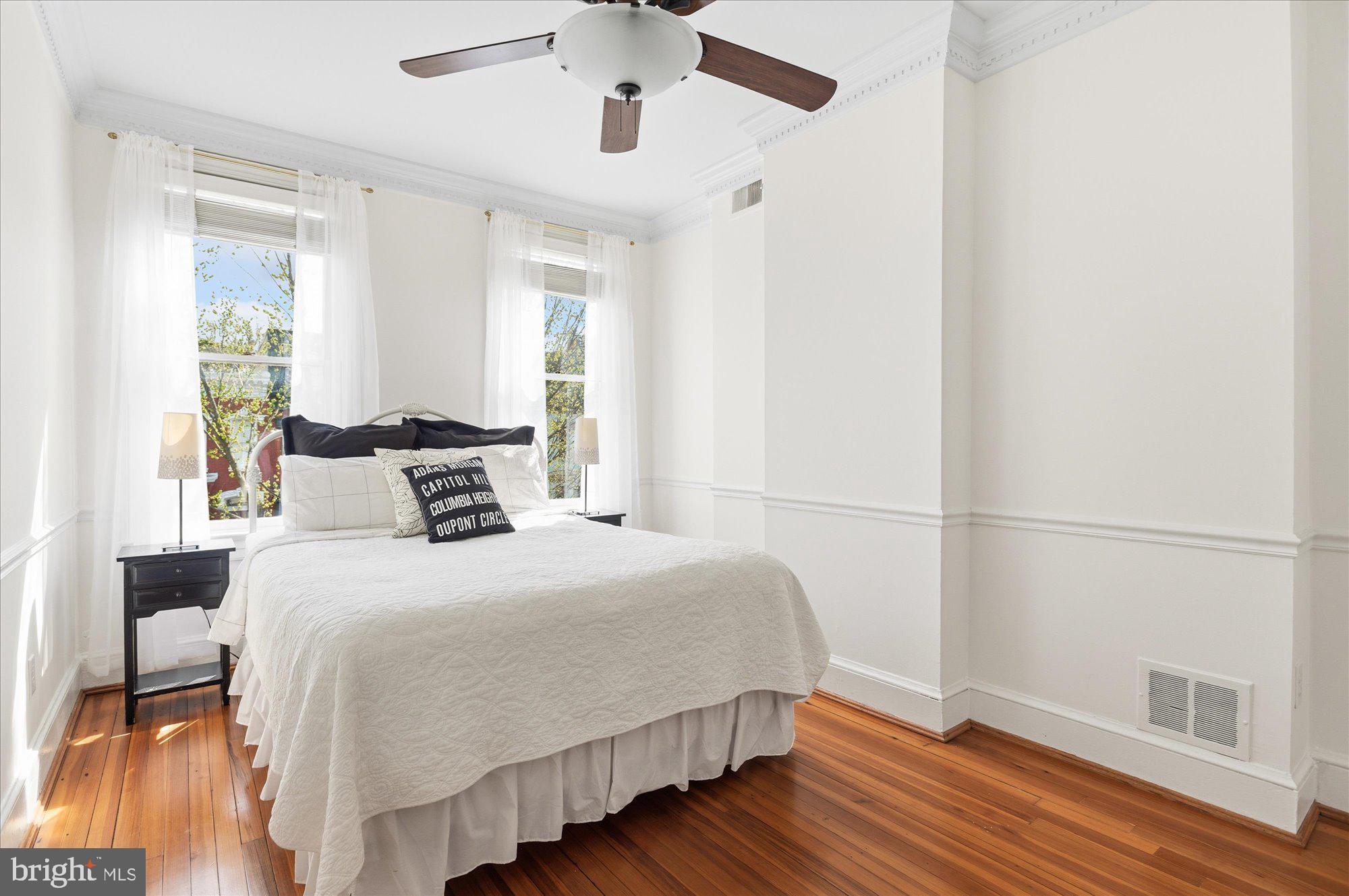 512 Independence Avenue Southeast Washington, DC 20003 - Photo 16 of 28 Bedroom 2 w/south-facing windows, lots of closets