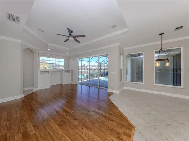 a view of kitchen with windows