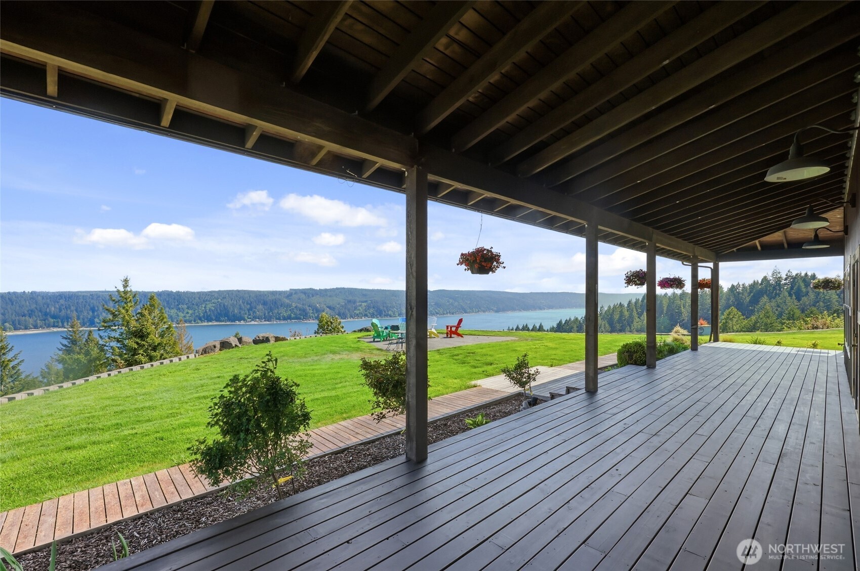 161 Northeast Belfair View Road Belfair, WA 98528 - Photo 24 of 40 a view of a deck with wooden floor