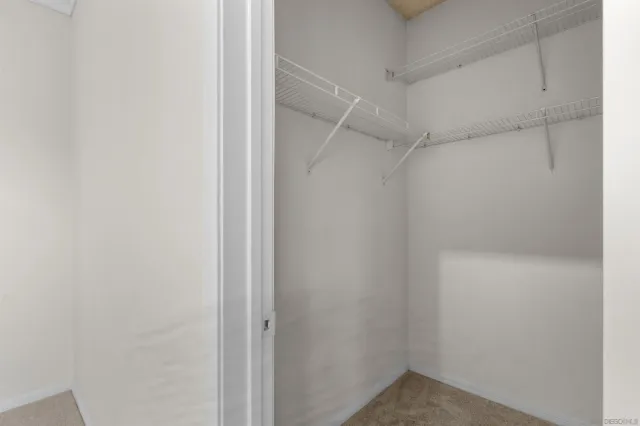an empty room with sliding door