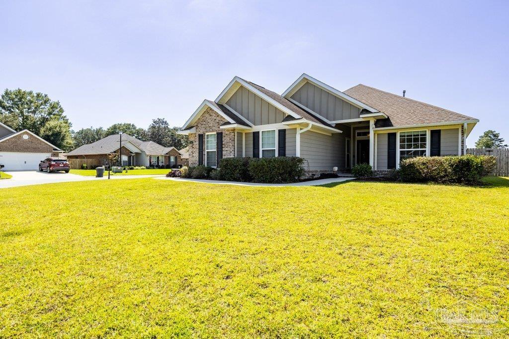 LARGE CORNER LOT , FRONT OF HOME