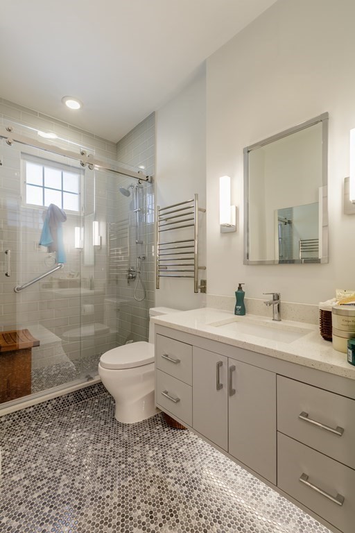 273-275 Concord Avenue, Unit 2 Cambridge, MA 02138 - Photo 16 of 24 a bathroom with a sink toilet and shower
