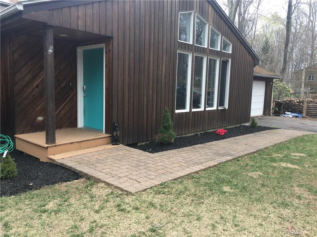 a backyard of a house