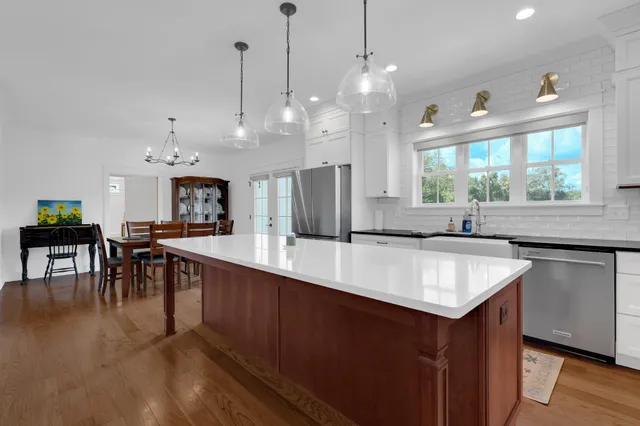a view of a building with a door and a window