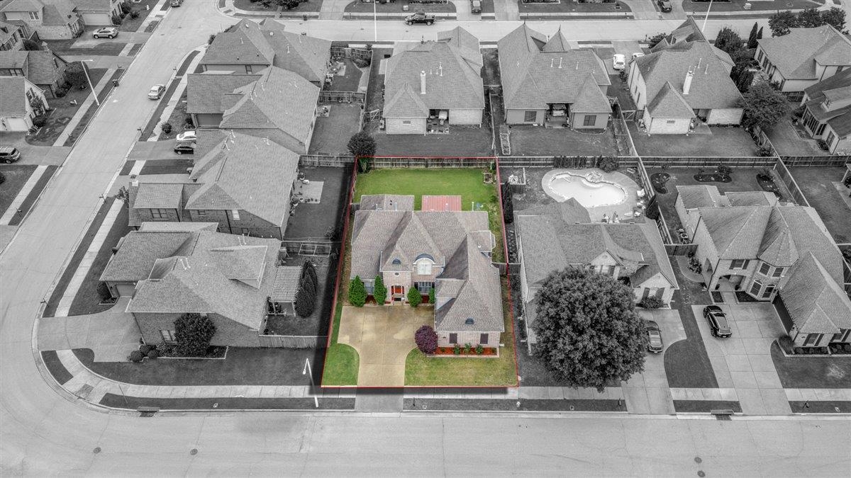 744 Southern Home Road Collierville, TN 38017 - Photo 19 of 24 Aerial perspective showcasing a residential property with a green lawn