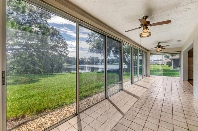 a view of a lake with houses in outdoor space
