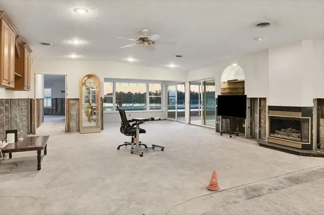 a view of a livingroom with a furniture