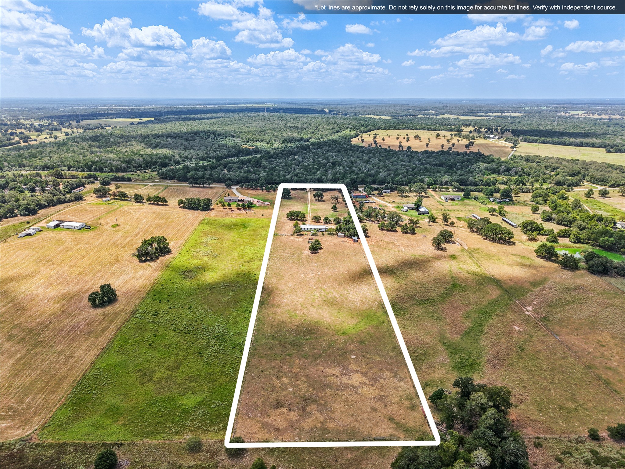 372 Hofferek Road Rosanky, TX 78953 - Photo 33 of 40 Overview of rural landscape with property parcel outlined