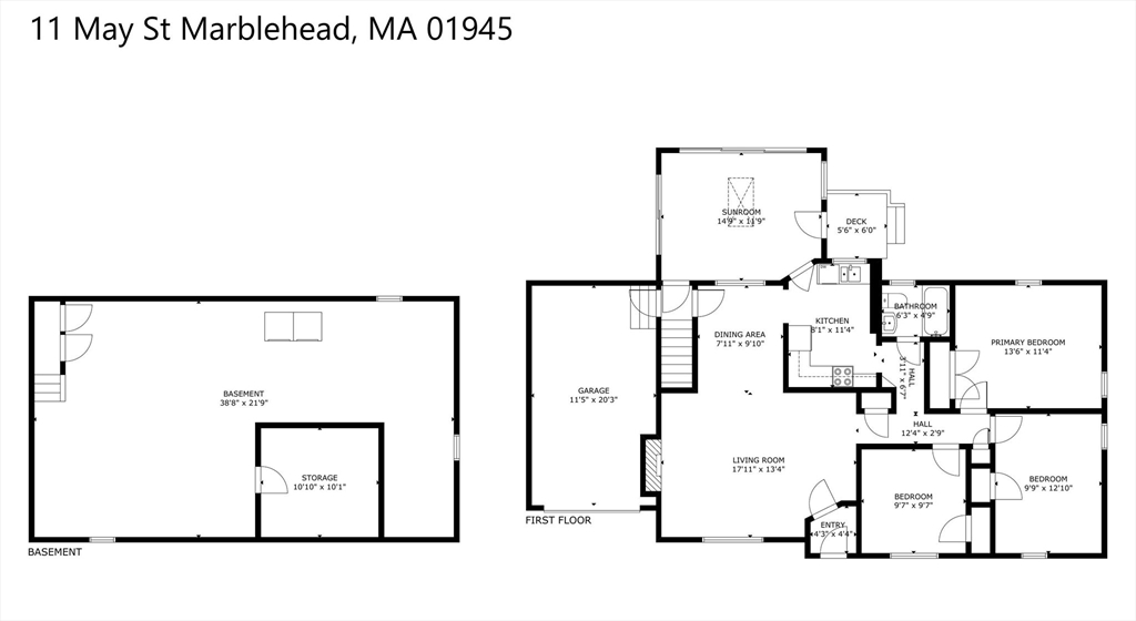 11 May Street Marblehead, MA 01945 - Photo 22 of 22 a picture of a floor plan