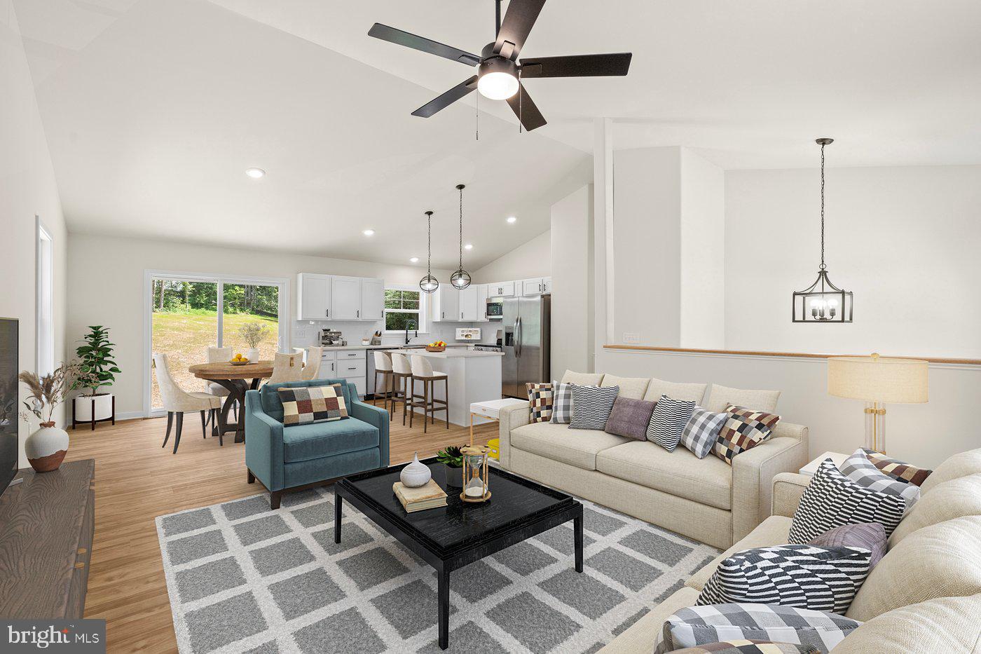 3319 Partlow Road Partlow, VA 22534 - Photo 3 of 47 a living room with furniture and a chandelier