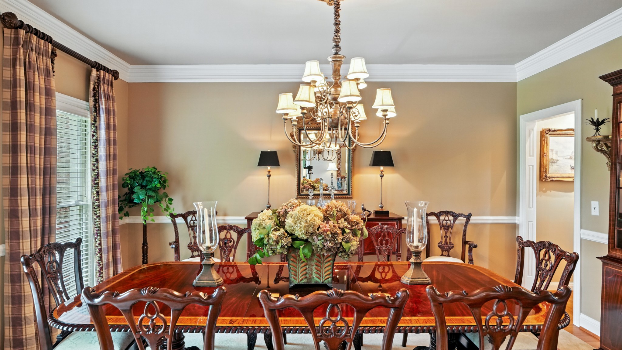 216 Lake Ridge Court Franklin, TN 37069 - Photo 11 of 75 a view of a dining room with furniture and chandelier
