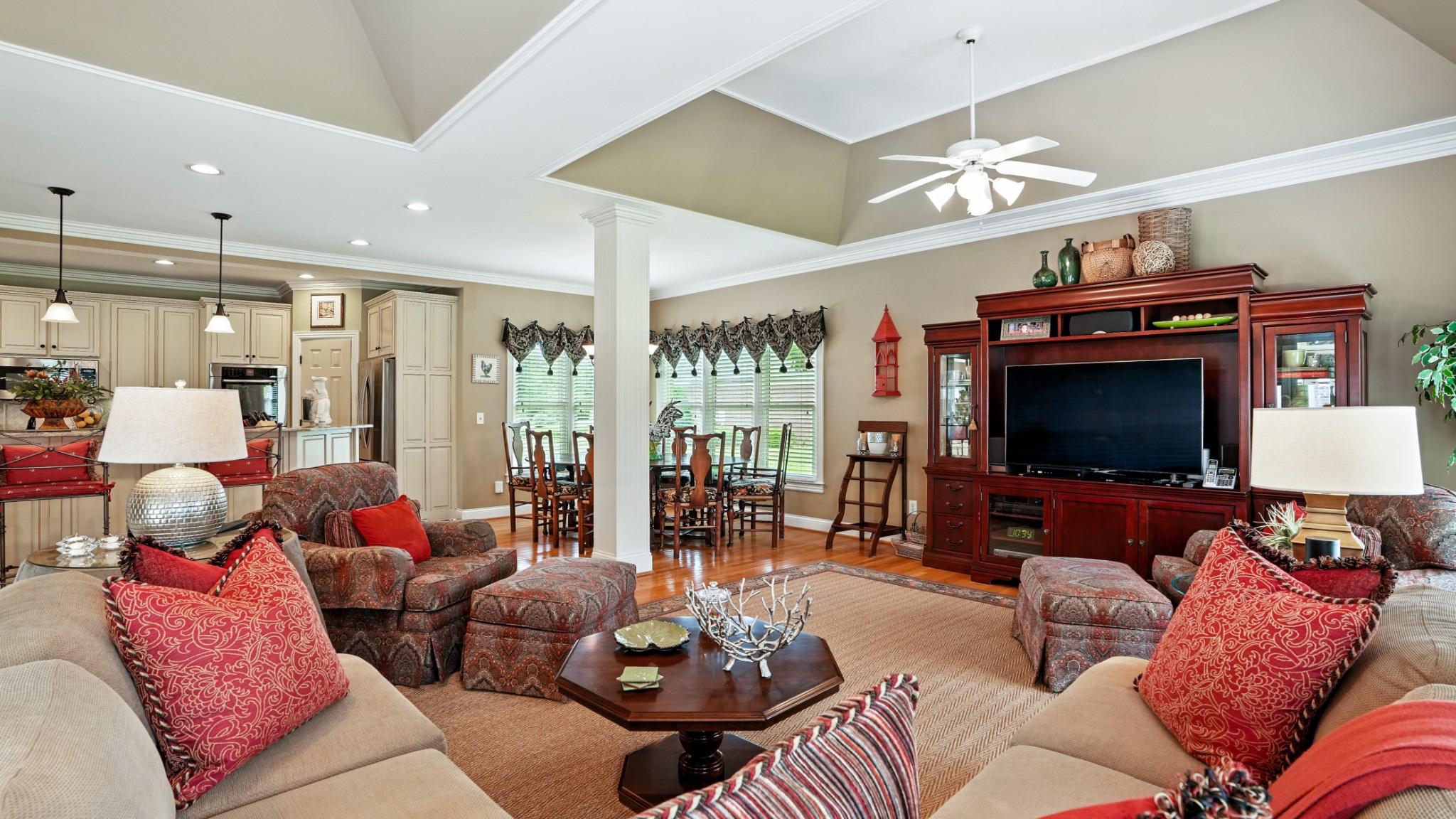 216 Lake Ridge Court Franklin, TN 37069 - Photo 37 of 75 a living room with furniture and a flat screen tv
