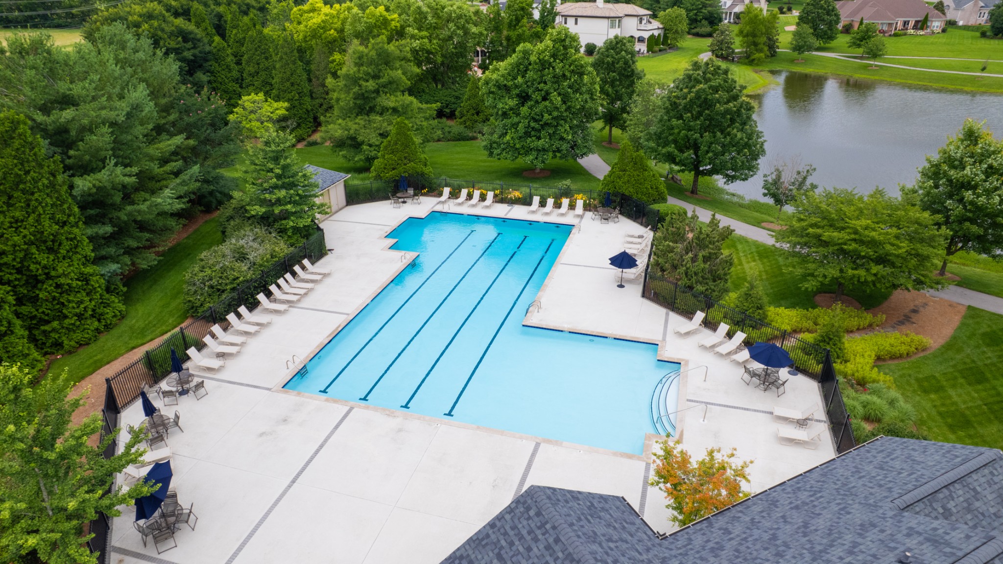 216 Lake Ridge Court Franklin, TN 37069 - Photo 74 of 75 an aerial view of a house a yard and lake view