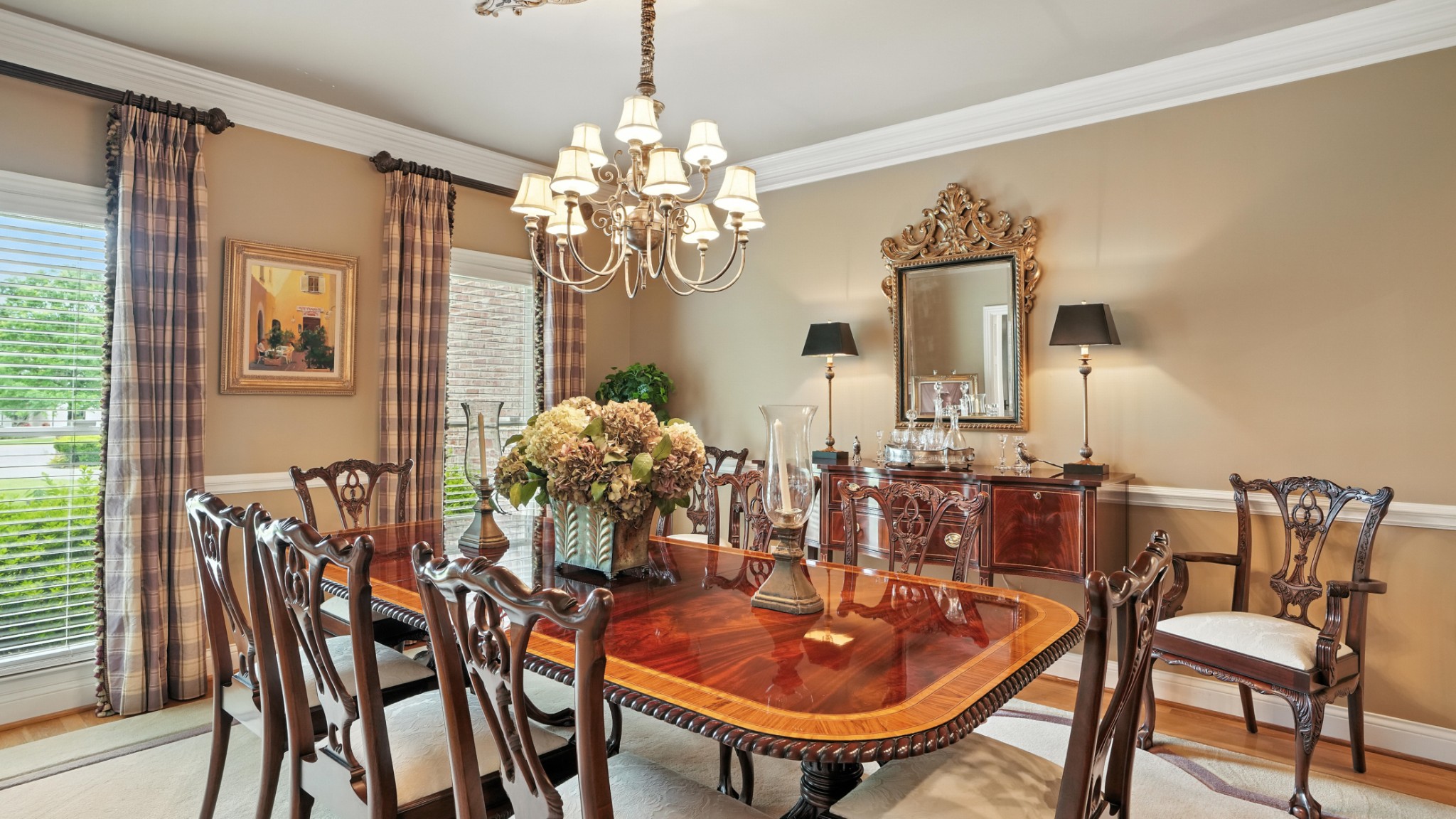 216 Lake Ridge Court Franklin, TN 37069 - Photo 10 of 75 a view of a dining room with furniture and chandelier