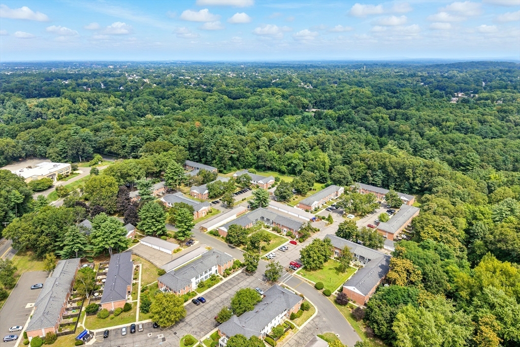 73 Yorktown Drive, Unit 73 Springfield, MA 01108 - Photo 39 of 42 an aerial view of residential houses with outdoor space and trees