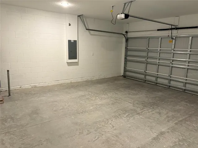a view of a garage
