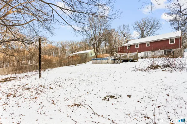 a street view covered with snow