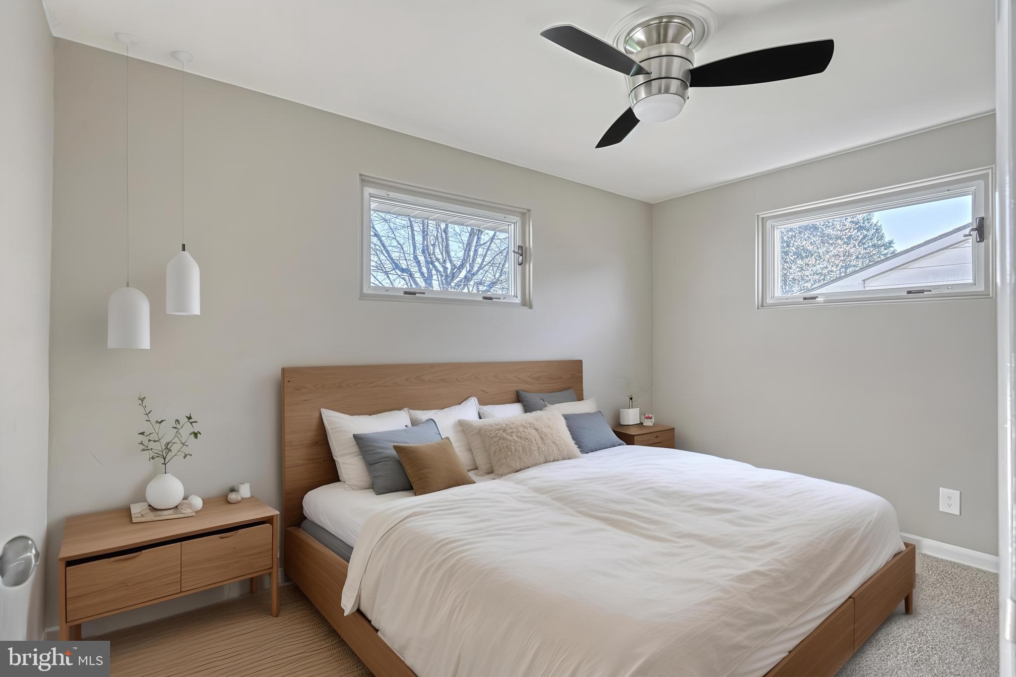 13 Cornell Drive Camp Hill, PA 17011 - Photo 29 of 76 a bedroom with a bed and a ceiling fan