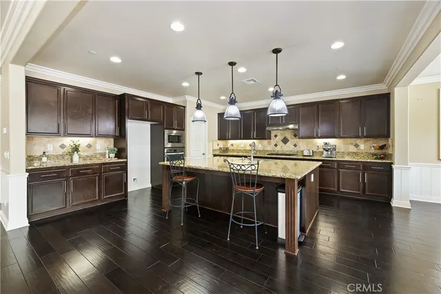 a workspace with wooden floor