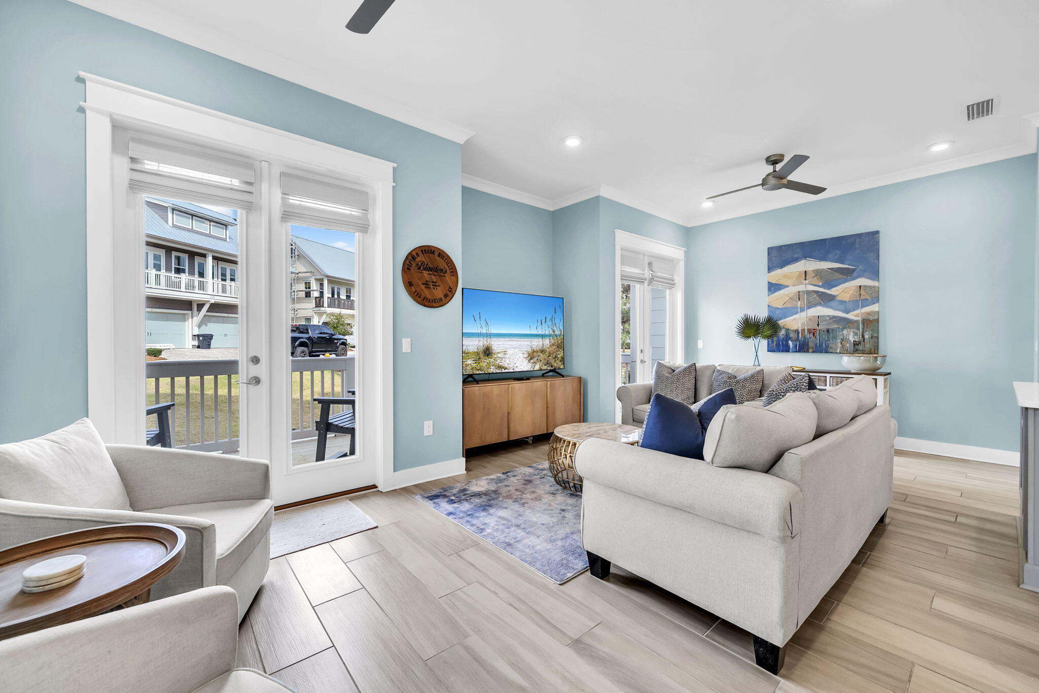 96 Dune Comet Lane, Unit A Inlet Beach, FL 32461 - Photo 15 of 47 a living room with furniture and a wooden floor