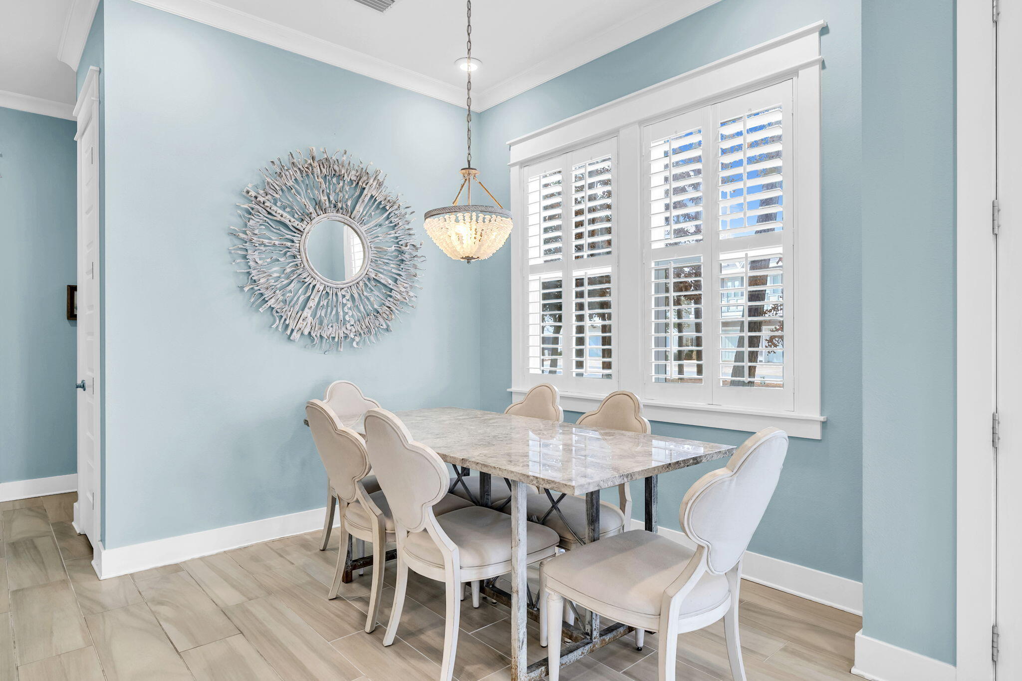 96 Dune Comet Lane, Unit A Inlet Beach, FL 32461 - Photo 17 of 47 a view of a dining room with furniture and wooden floor