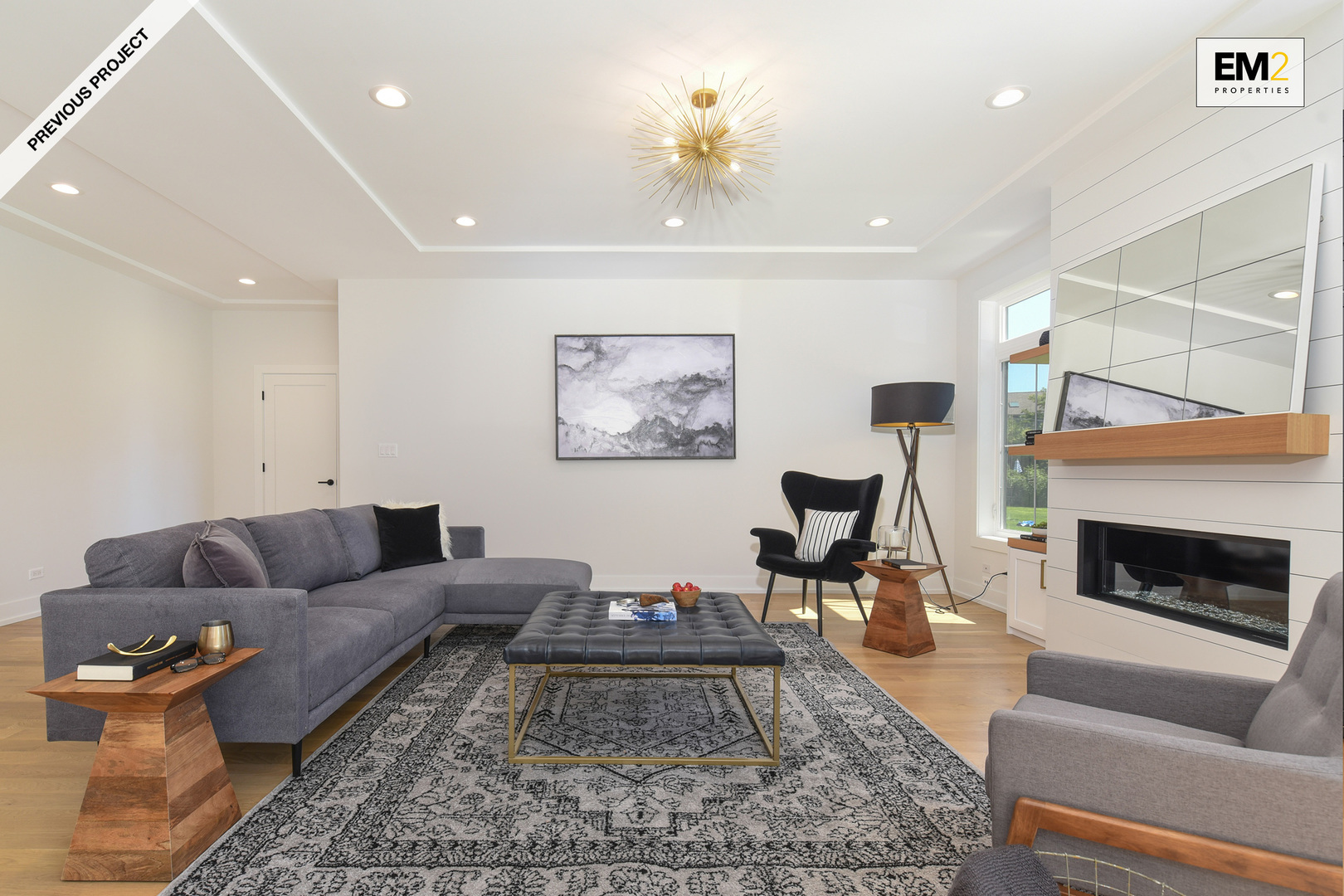 1402 Vine Avenue Park Ridge, IL 60068 - Photo 19 of 29 a living room with furniture and a fireplace