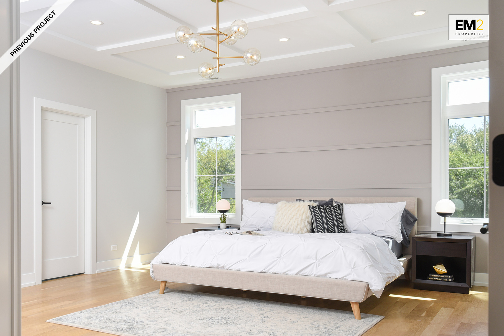 1402 Vine Avenue Park Ridge, IL 60068 - Photo 21 of 29 a bedroom with a bed and wooden floor