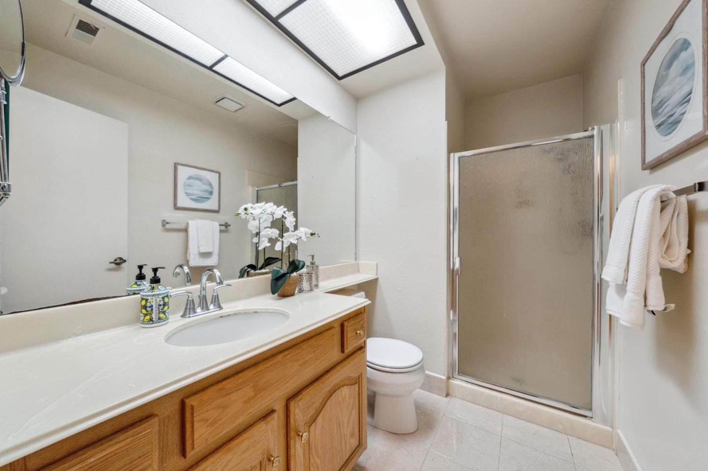 809 Terra Bella Drive Milpitas, CA 95035 - Photo 46 of 53 a bathroom with a sink a toilet and shower