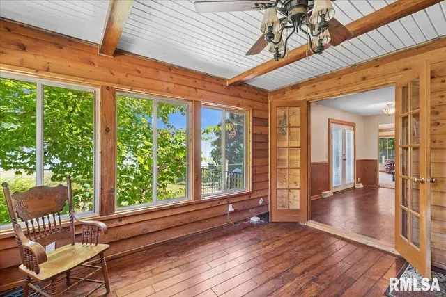 an empty room with a window