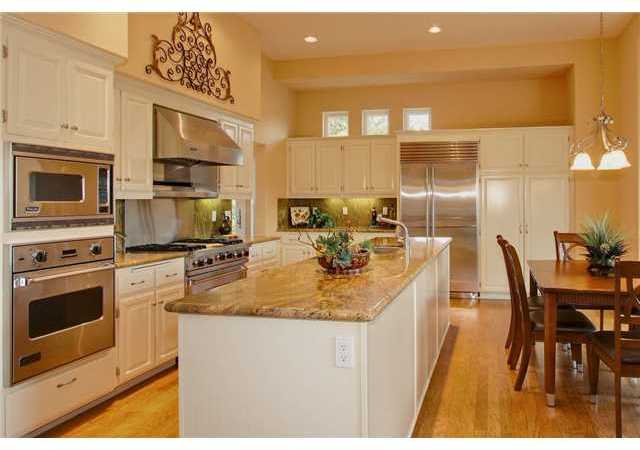 2772 Lone Jack Road Encinitas, CA 92024 - Photo 4 of 16 Great eat-in Kitchen with slab granite, island, Sub-zero, Viking Prof and Bosch appliances...on beautiful Pecan Hardwood floors, open to Family Room