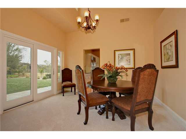 2772 Lone Jack Road Encinitas, CA 92024 - Photo 10 of 16 Separate Dining area off Living Room with French Door Sliders to back yard