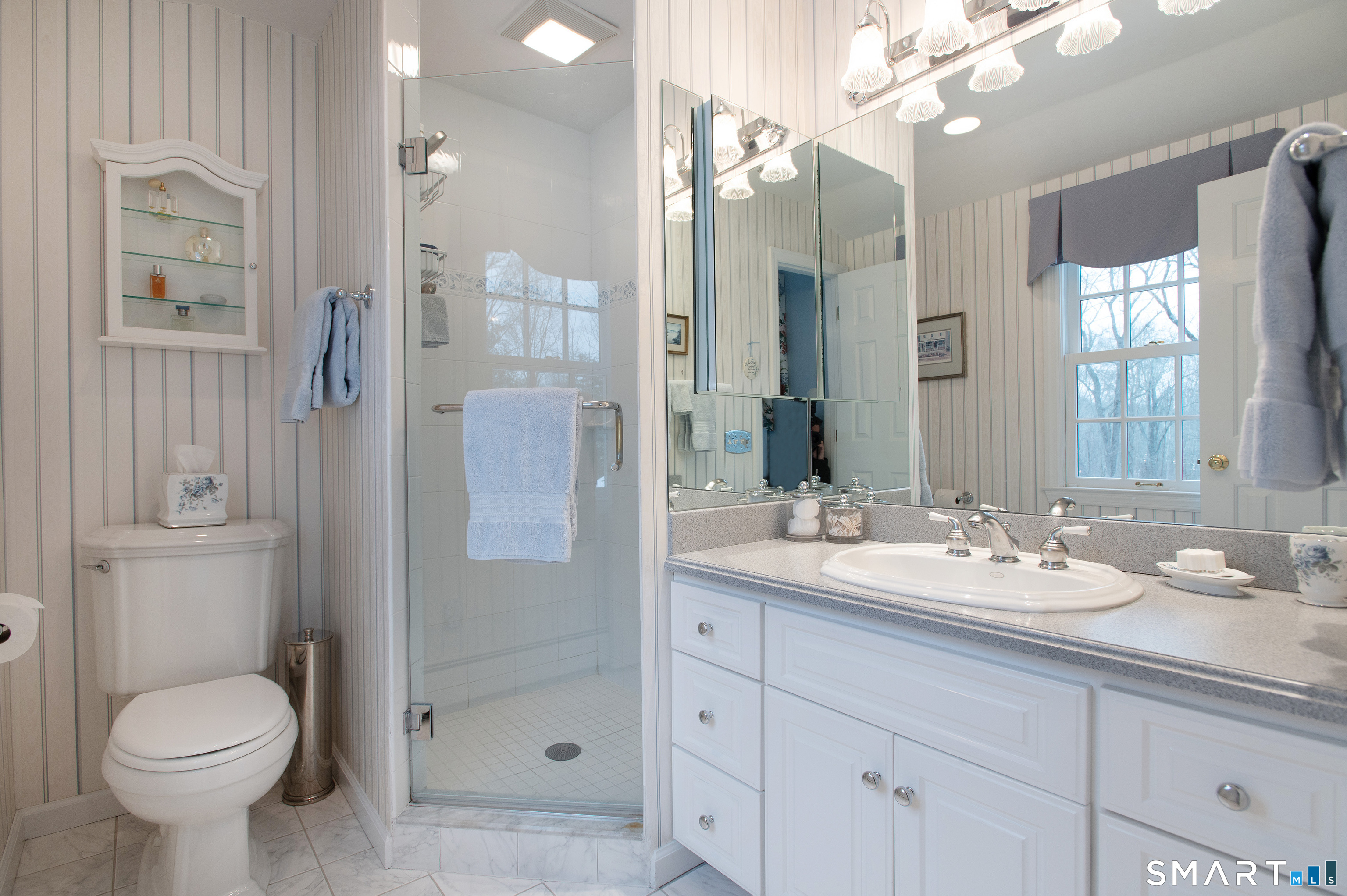 15 Twopence Road Ridgefield, CT 06877 - Photo 23 of 42 a bathroom with a sink toilet and shower