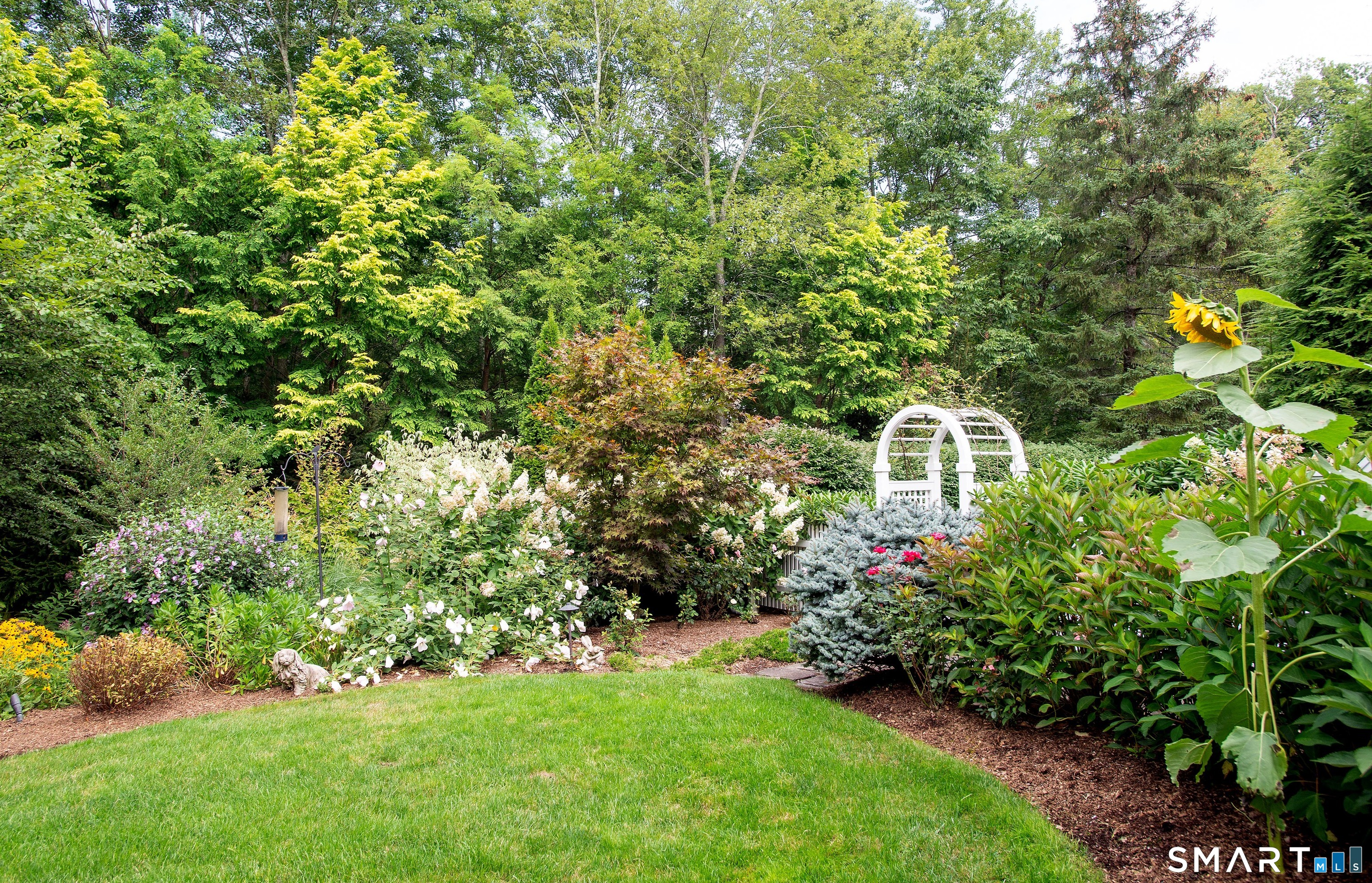 15 Twopence Road Ridgefield, CT 06877 - Photo 29 of 42 a view of a house with a yard and garden